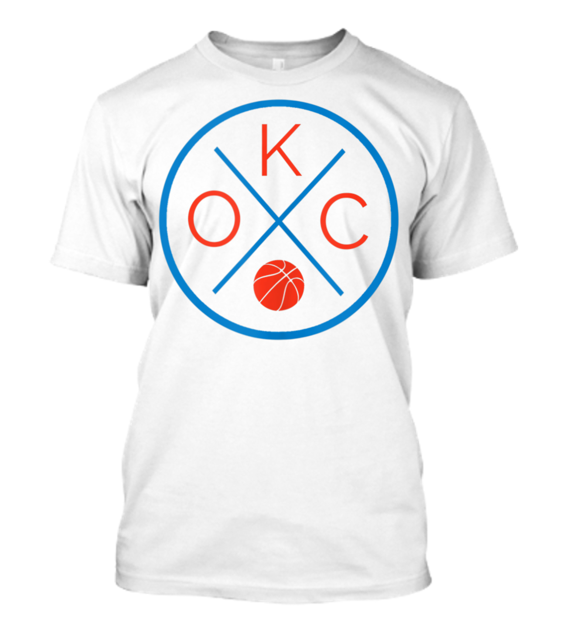 Oklahoma City OKC Basketball Circle Badge T-Shirt