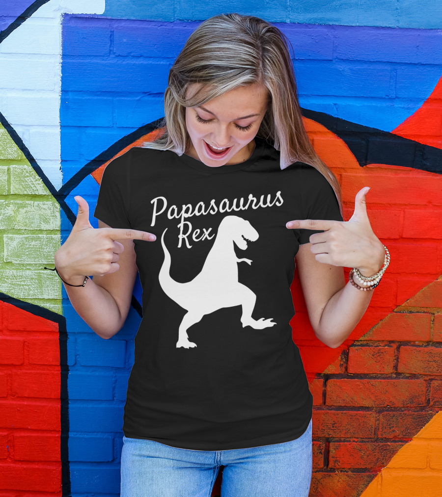 Papasaurus Rex Family Dinosaur T-Shirt