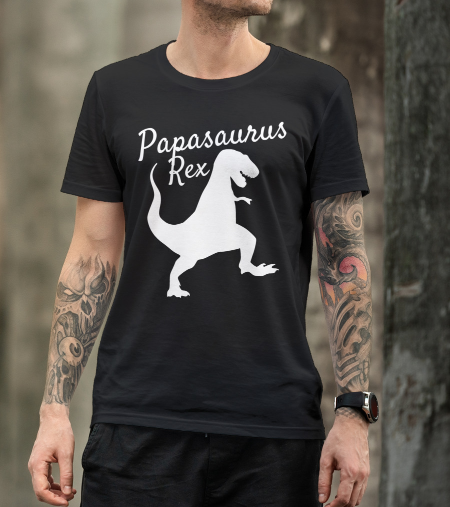 Papasaurus Rex Family Dinosaur T-Shirt