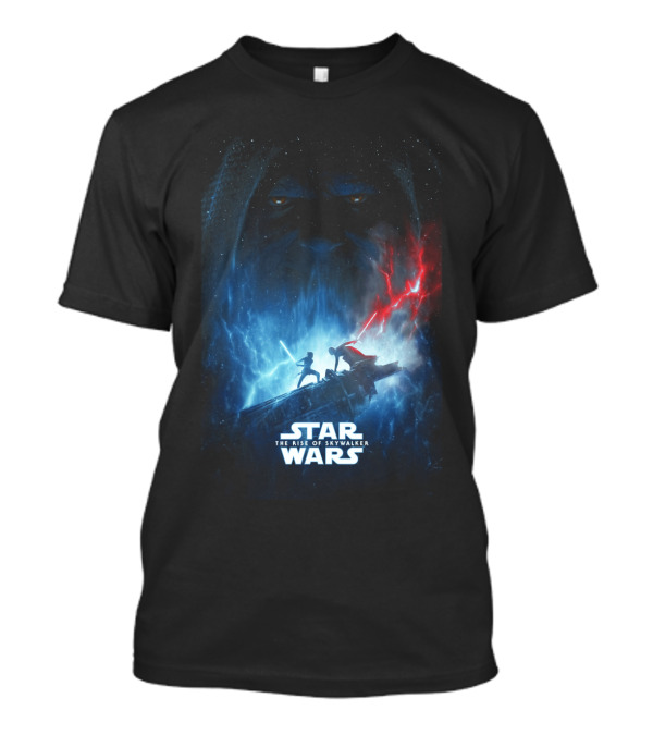 Star Wars The Rise Of Skywalker Epic Duel With Red And Blue Lightsabers T-Shirt