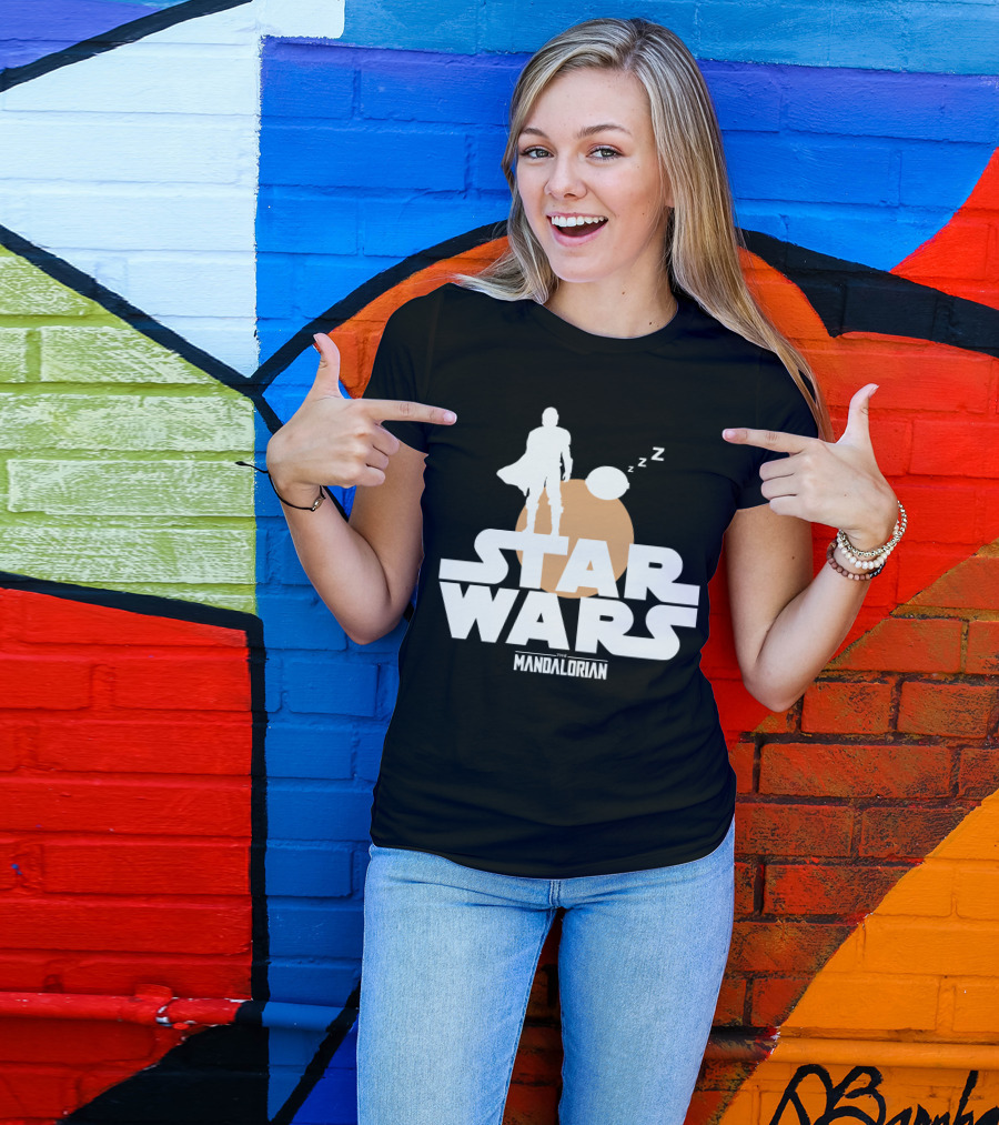 Star Wars The Mandalorian Sleeping Duo T-Shirt