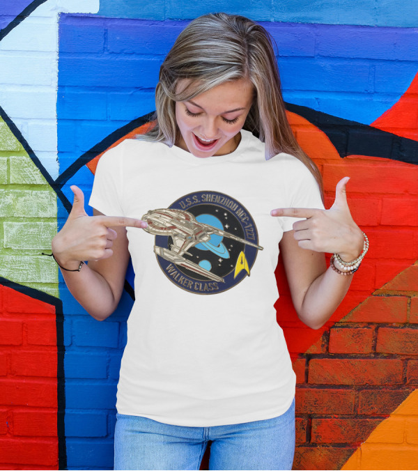 USS Shenzhou NCC-1227 Walker Class Star Trek Insignia Badge T-Shirt