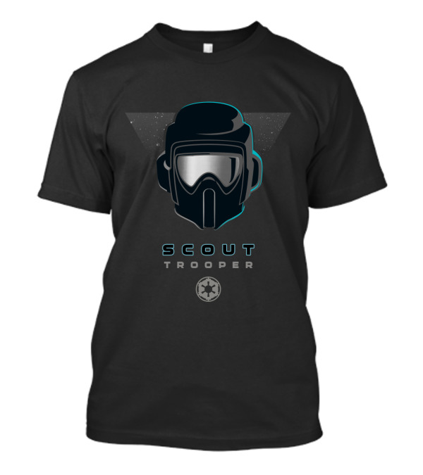 Scout Trooper Helmet With Galactic Empire Emblem T-Shirt
