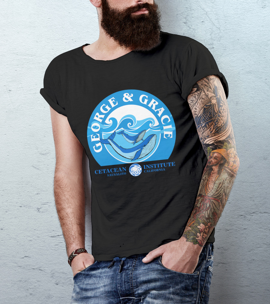 Star Trek George And Gracie Cetacean Institute Sausalito California T-Shirt