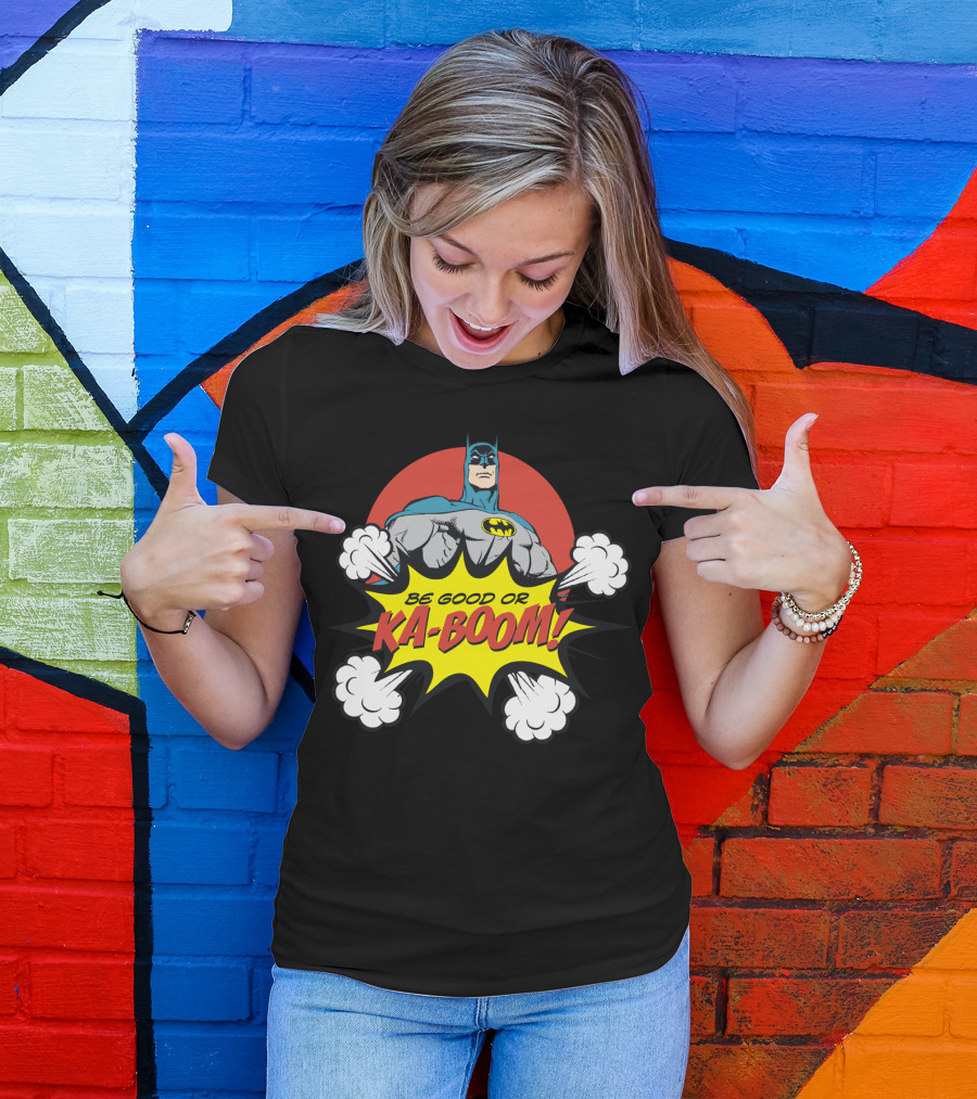 Batman Be Good Or Ka Boom Dynamic Comic Burst T-Shirt