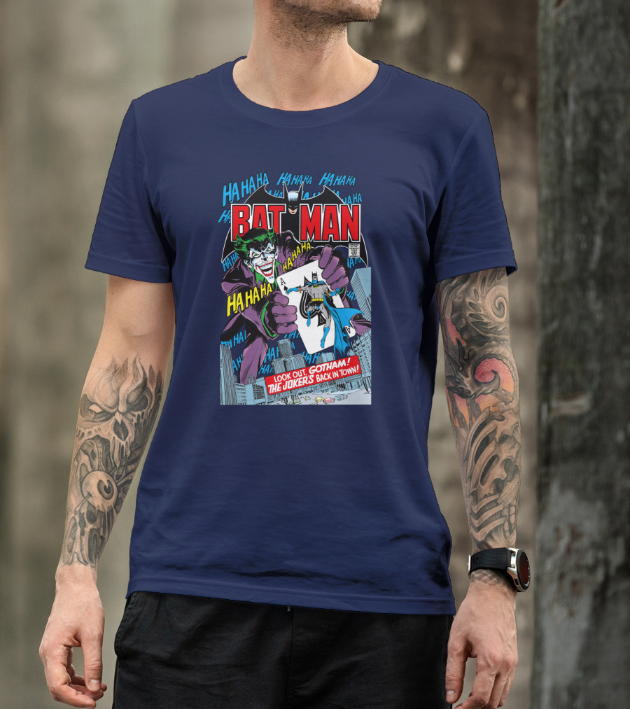 BATMAN Look Out Gotham The Joker's Back In Town HA HA HA T-Shirt