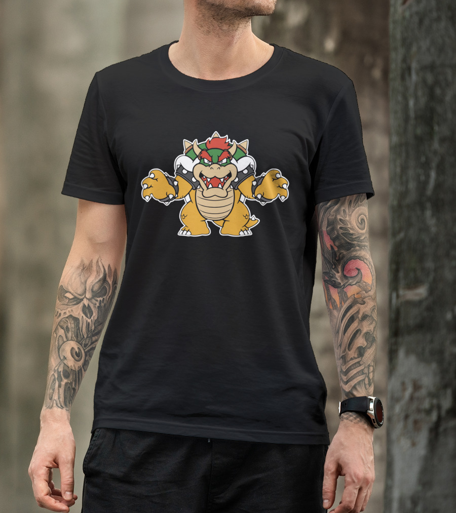 Here's Bowser Mario Villain Roaring Stance T-Shirt