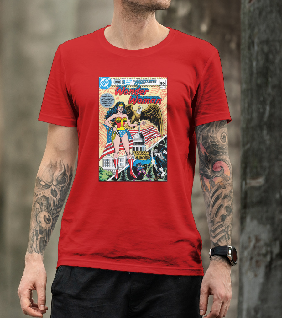 Wonder Woman DC Comics Huntress 1977 Solomon Grundy Patriotic Cover T-Shirt