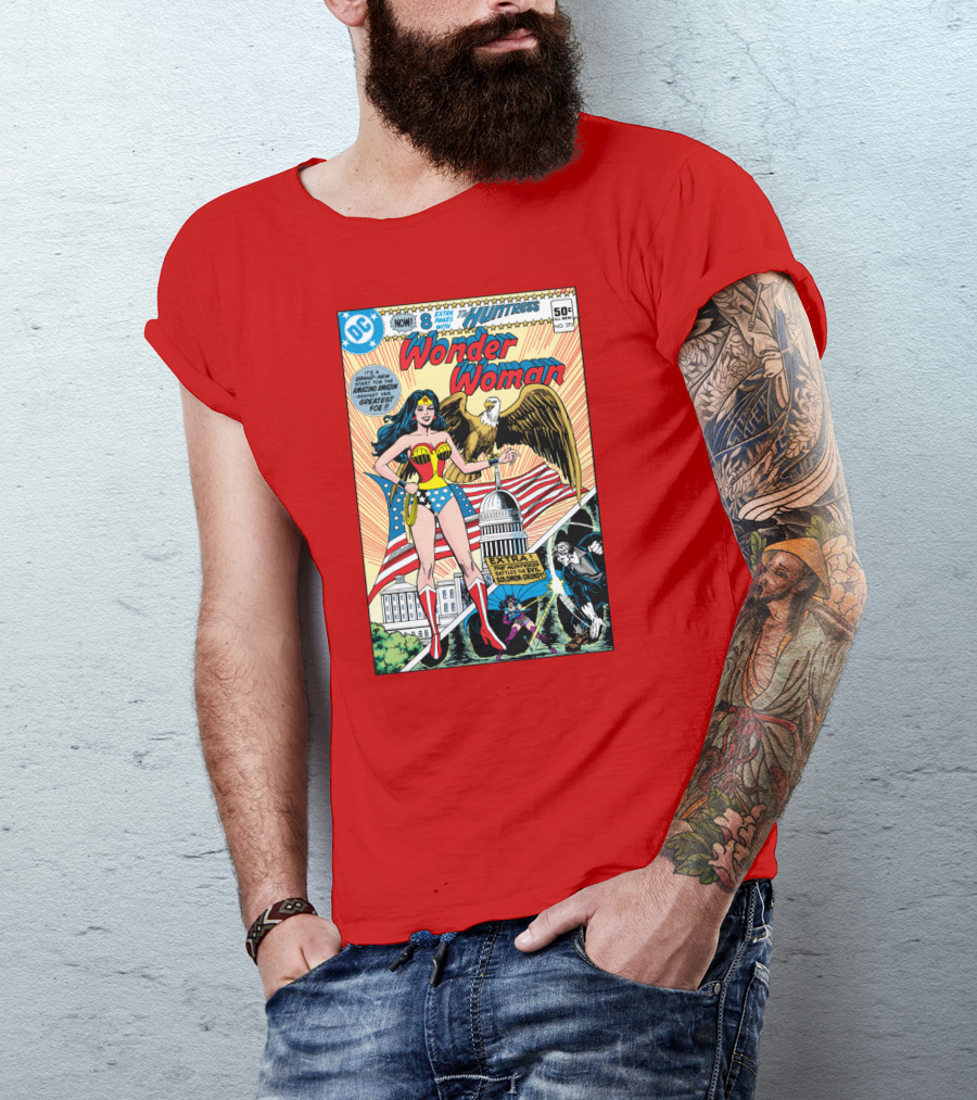 Wonder Woman DC Comics Huntress 1977 Solomon Grundy Patriotic Cover T-Shirt