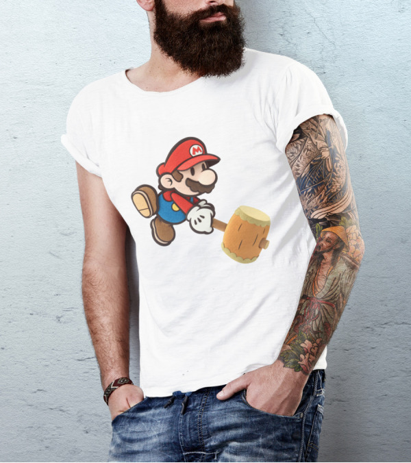 Super Mario Paper Hammer Mario T-Shirt