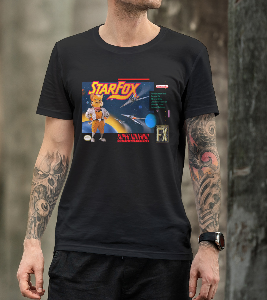 Star Fox Super Nintendo Entertainment System Super FX Chip Nintendo Game Box T-Shirt