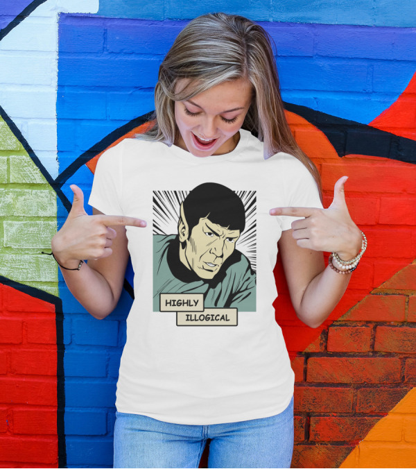 Star Trek Spock Highly Illogical Comic T-Shirt