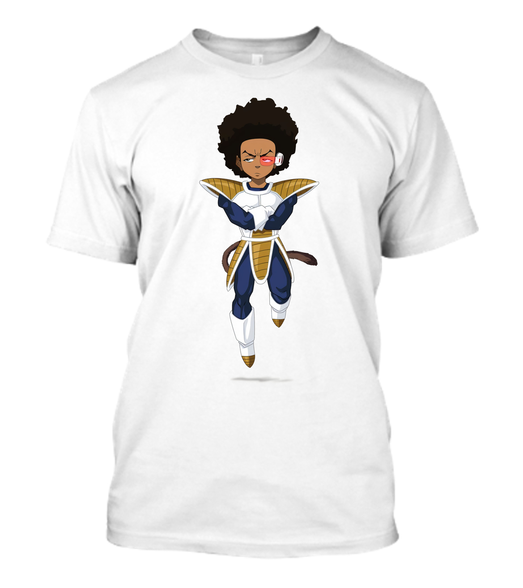 Huey Freeman X Saiyan Fusion Crossover Character T-Shirt