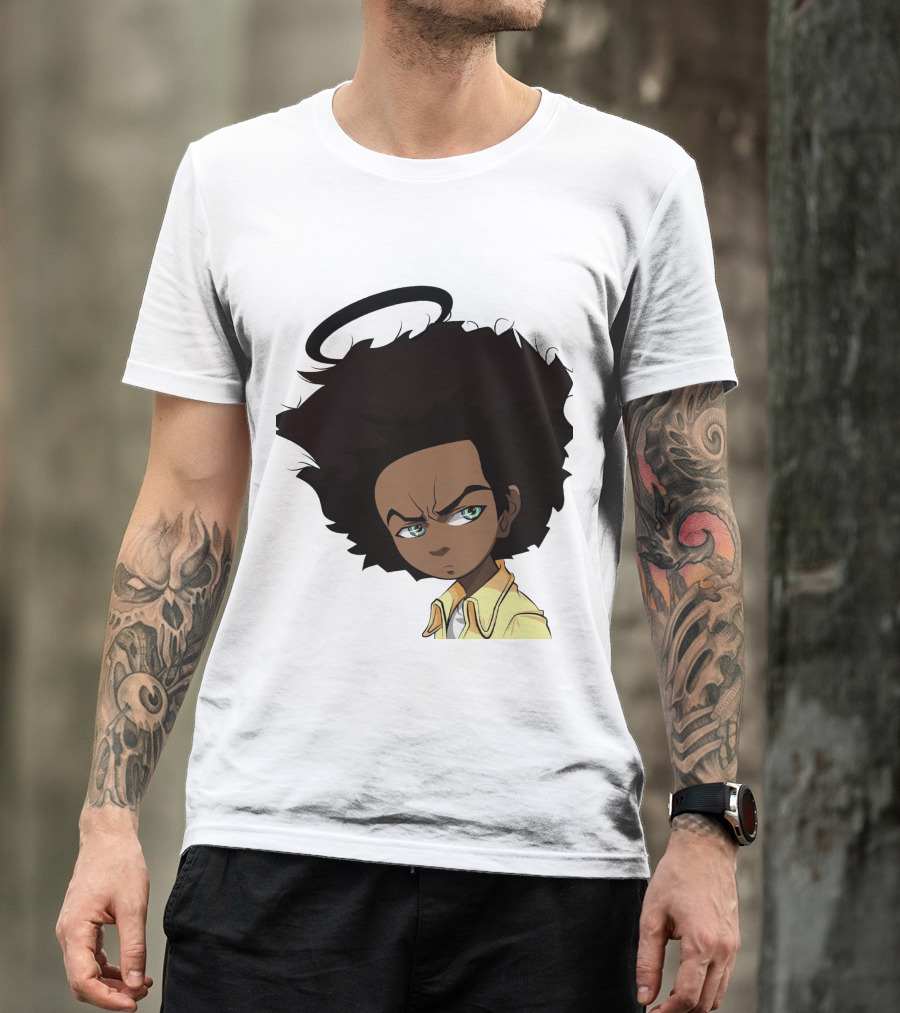 TBD7 Boondocks Huey Freeman Anime Halo T-Shirt