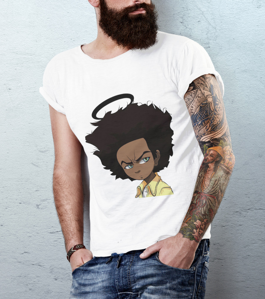 TBD7 Boondocks Huey Freeman Anime Halo T-Shirt