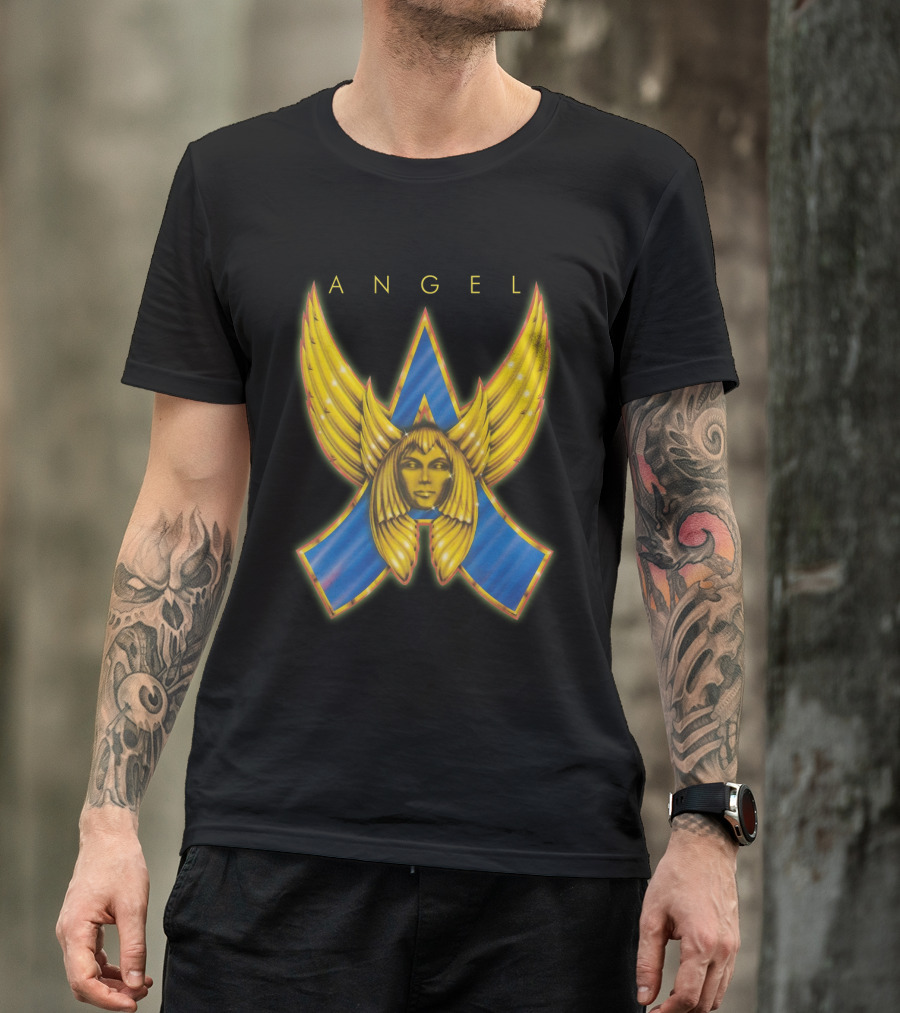 ANGEL Band Logo Winged Face Emblem T-Shirt