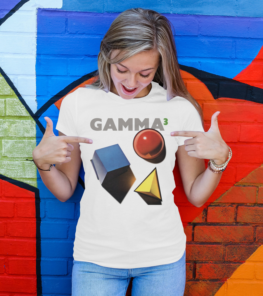 GAMMA 3 Geometric Shapes Cube Sphere Pyramid T-Shirt