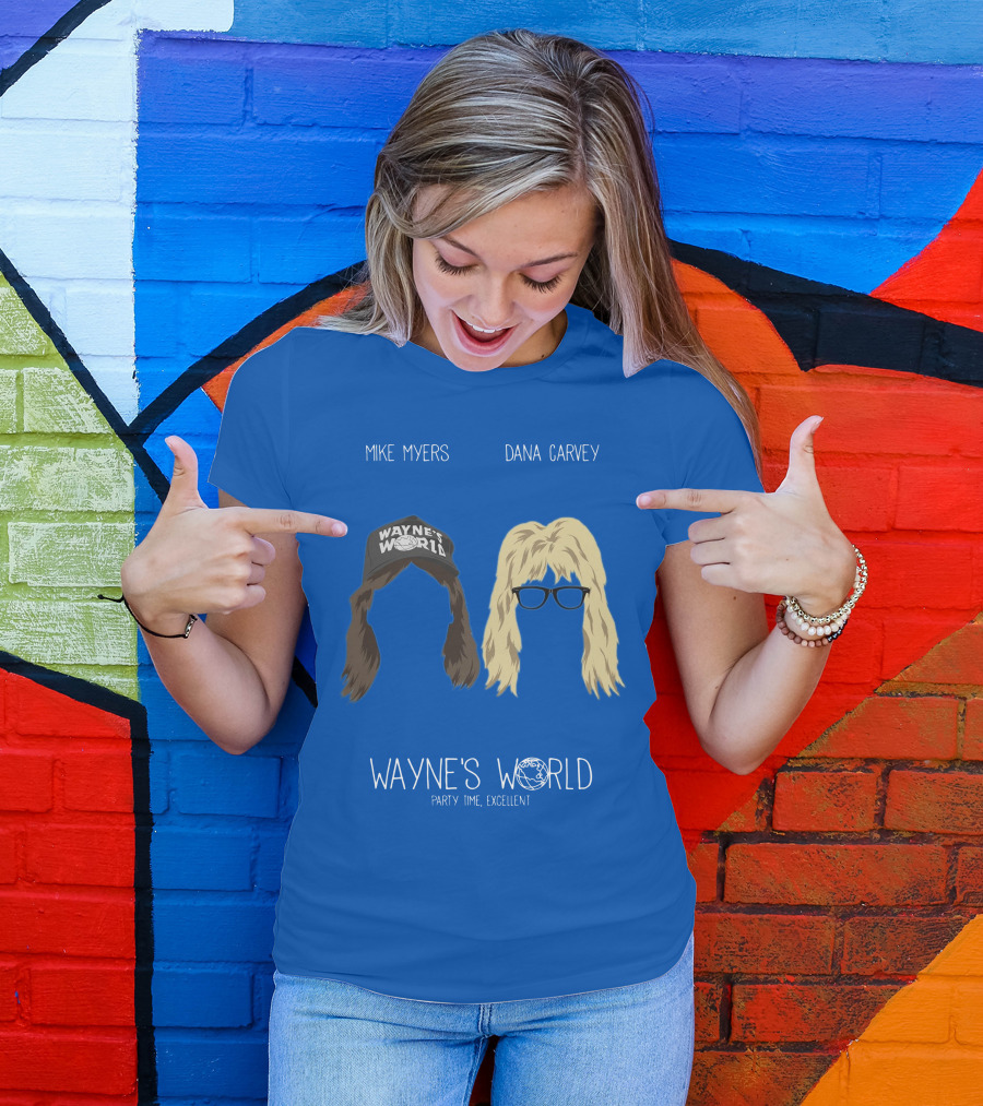 Wayne's World Mike Myers Dana Carvey Party Time Excellent T-Shirt
