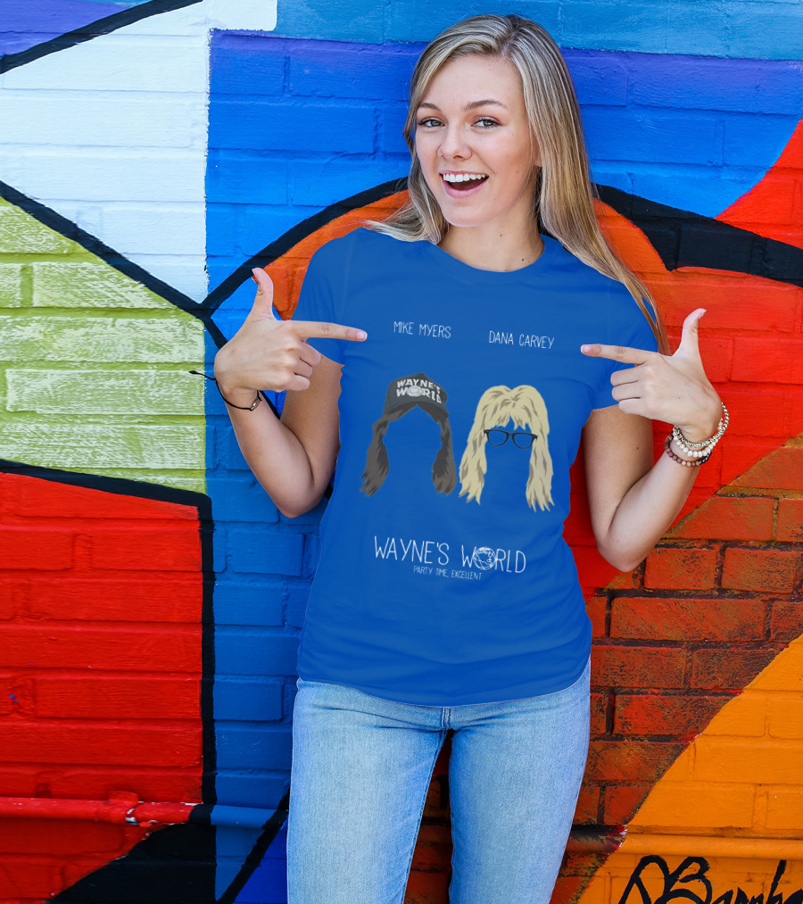 Wayne's World Mike Myers Dana Carvey Party Time Excellent T-Shirt