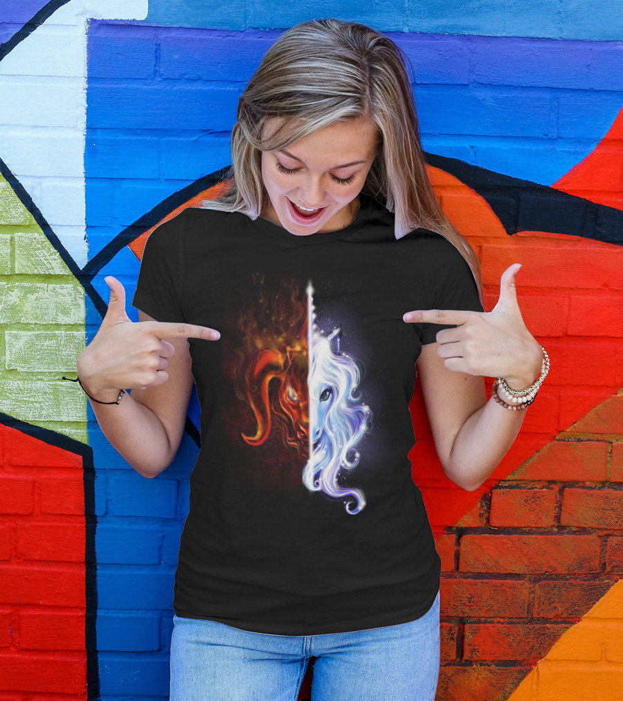 The Last Unicorn Duality Of Fire And Ice T-Shirt