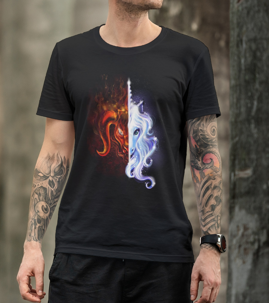 The Last Unicorn Duality Of Fire And Ice T-Shirt