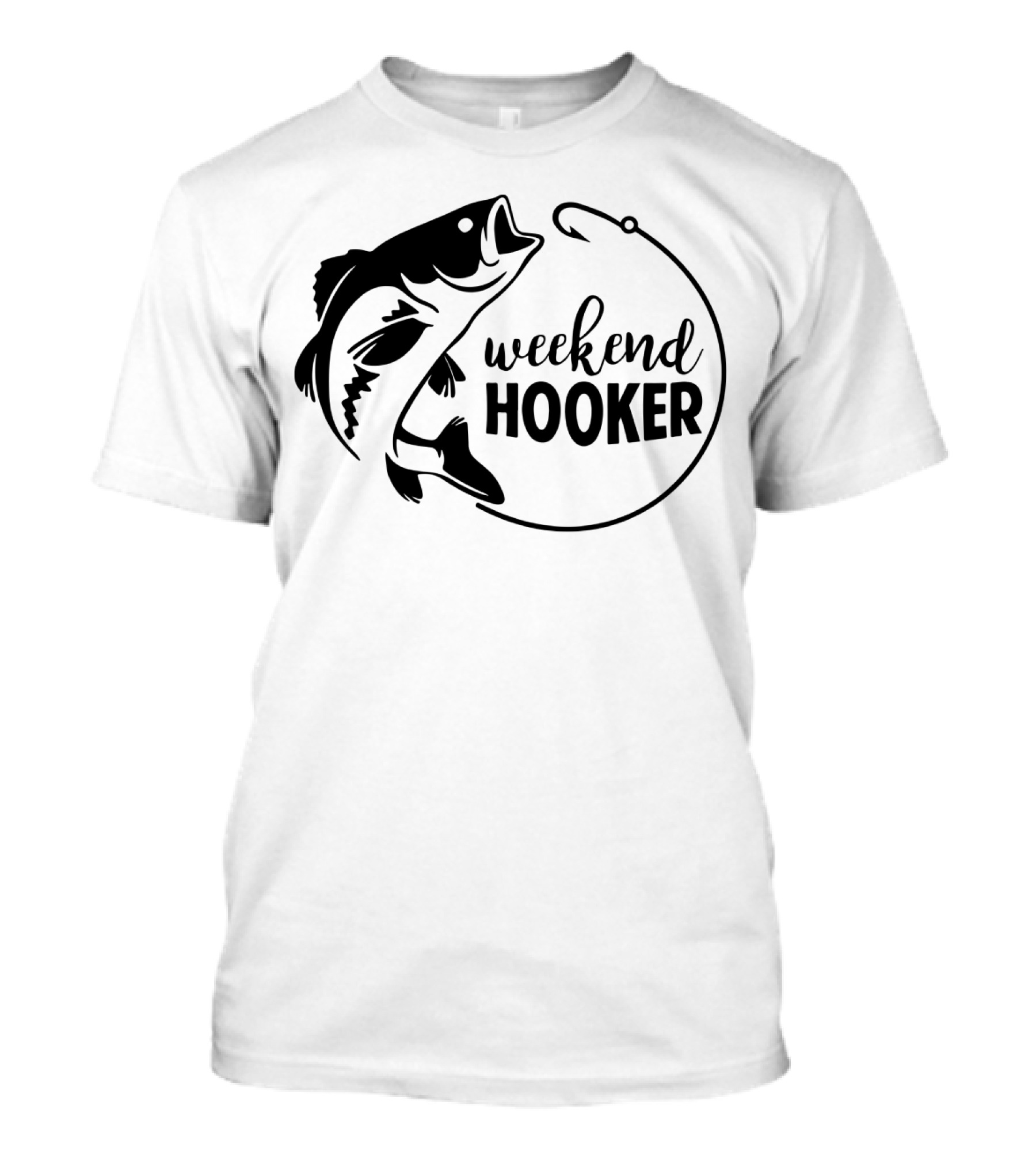 Weekend Hooker Fishing Enthusiast Bass Hook T-Shirt