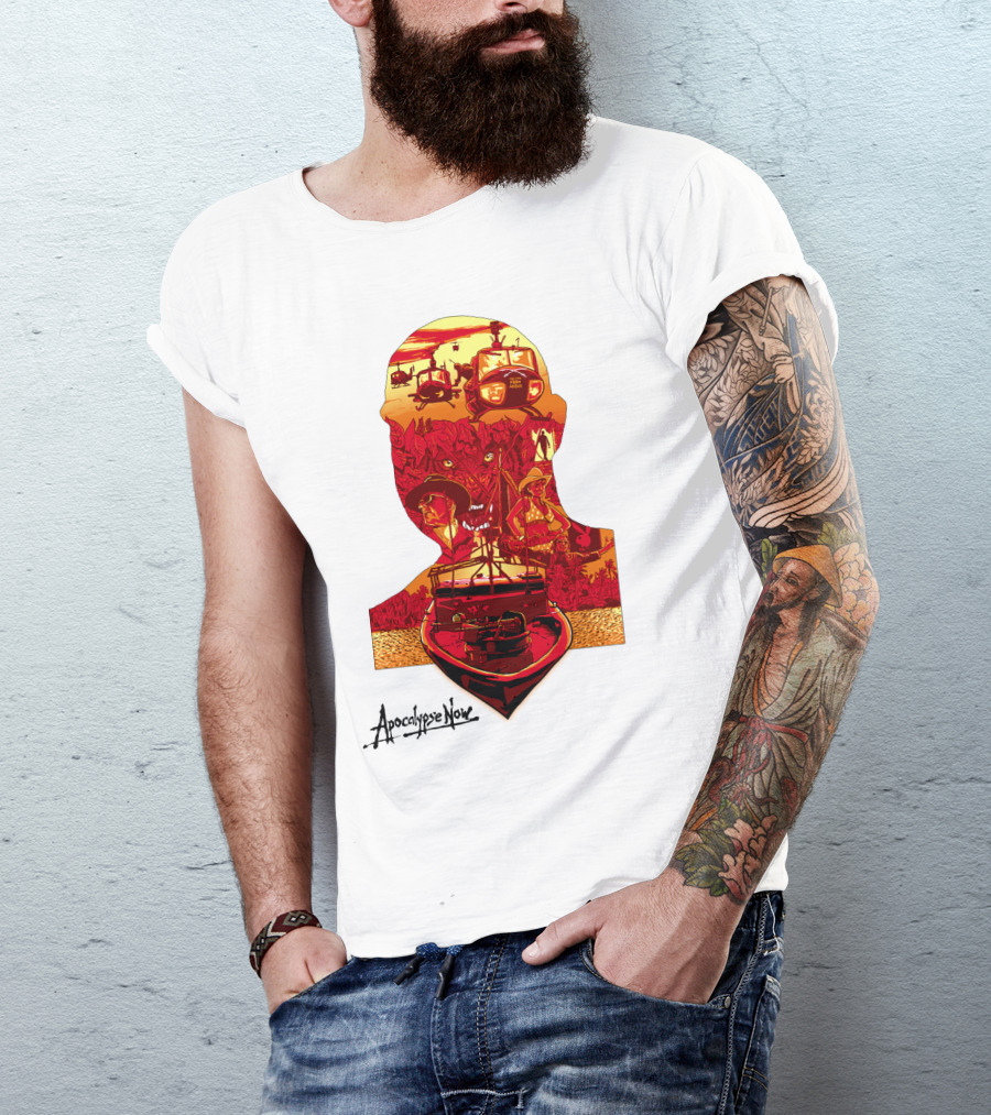 Apocalypse Now Graphic With Helicopters And Boat T-Shirt