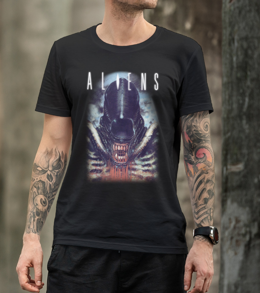 Aliens Bloody Jaw Xenomorph Face T-Shirt