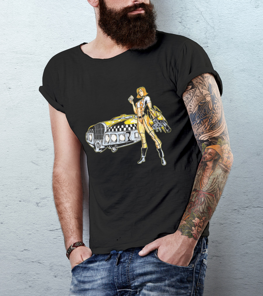 The Fifth Element Leeloo Dallas Vintage Taxi Cab T-Shirt