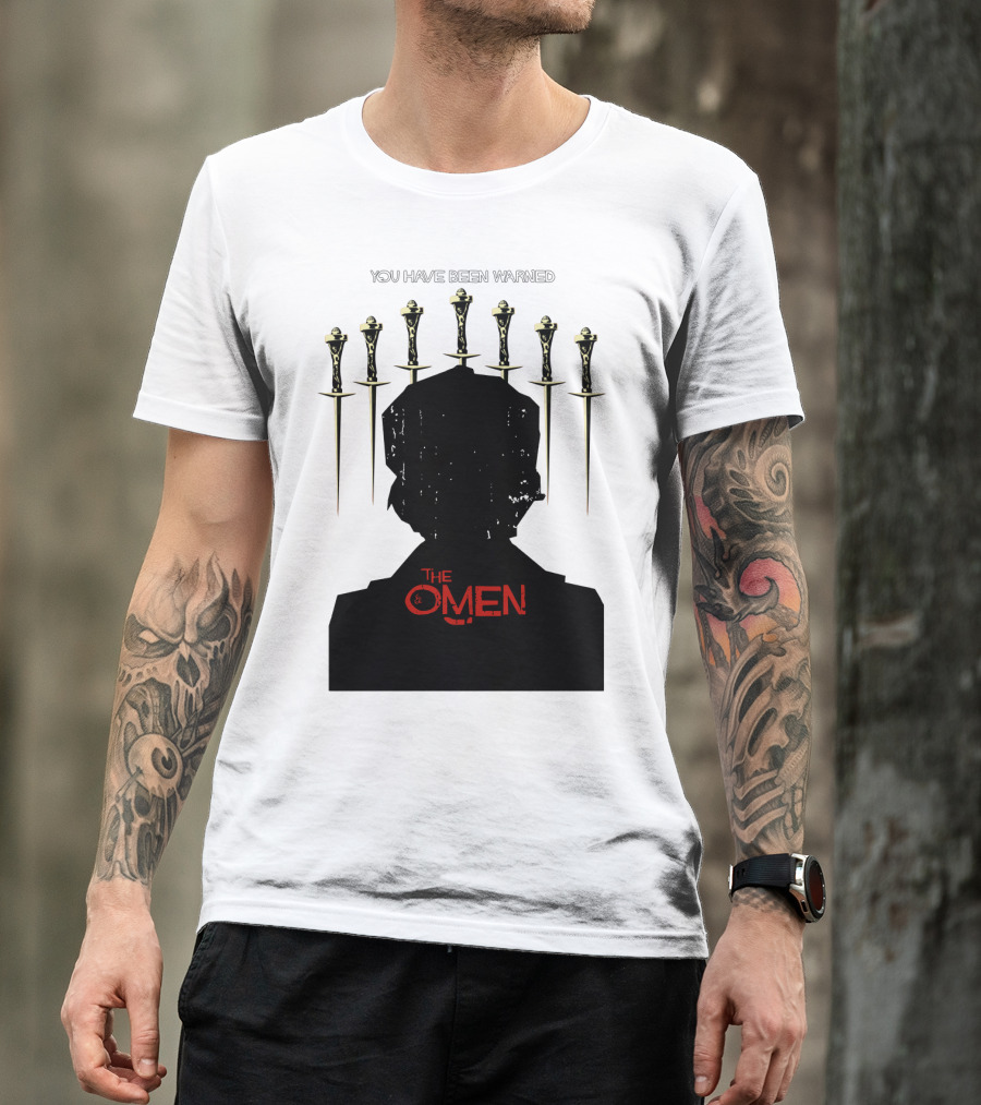 You Have Been Warned The Omen 1976 Silhouette And Daggers T-Shirt