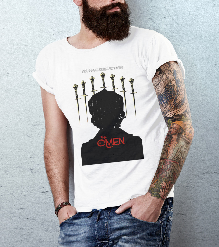 You Have Been Warned The Omen 1976 Silhouette And Daggers T-Shirt