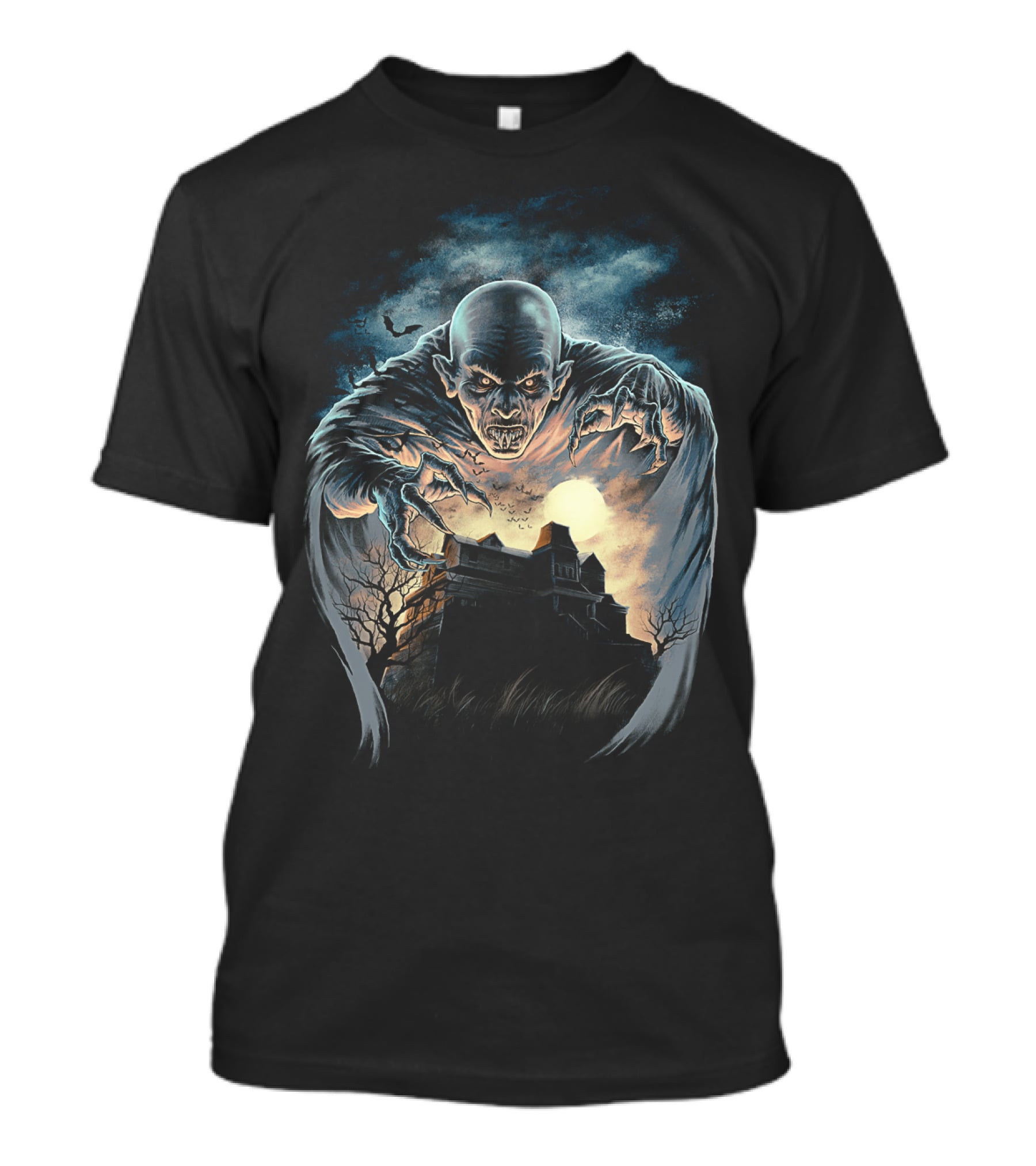 Salem's Lot 1979 Nosferatu Over Haunted Mansion T-Shirt