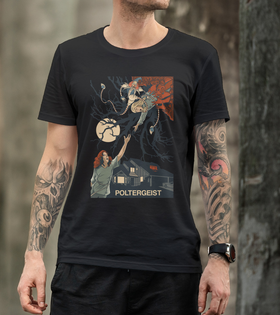 Poltergeist II The Other Side 1986 Moonlit Horror Escape T-Shirt