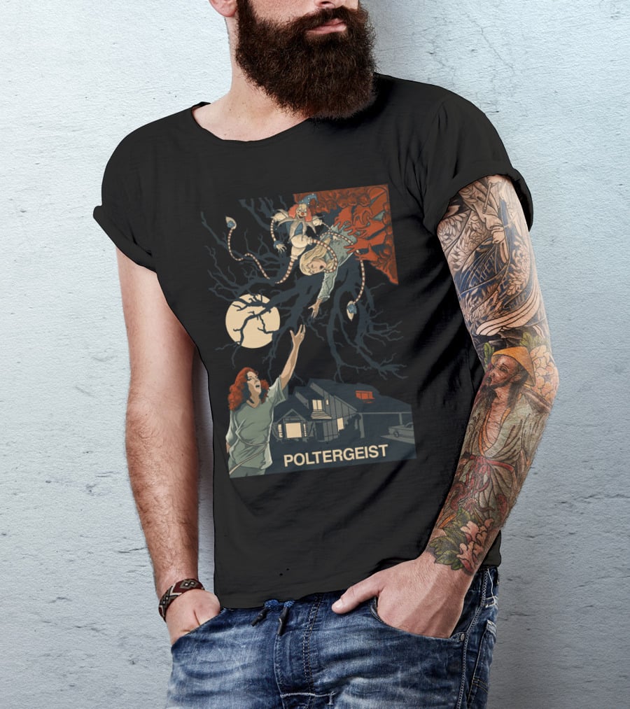 Poltergeist II The Other Side 1986 Moonlit Horror Escape T-Shirt