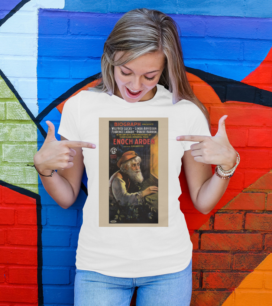 BIOGRAPH Presents Enoch Arden Wilfred Lucas Linda Arvidson Florence Labadie Robert Harron D.W. Griffith Tennyson's Immortal Poem T-Shirt