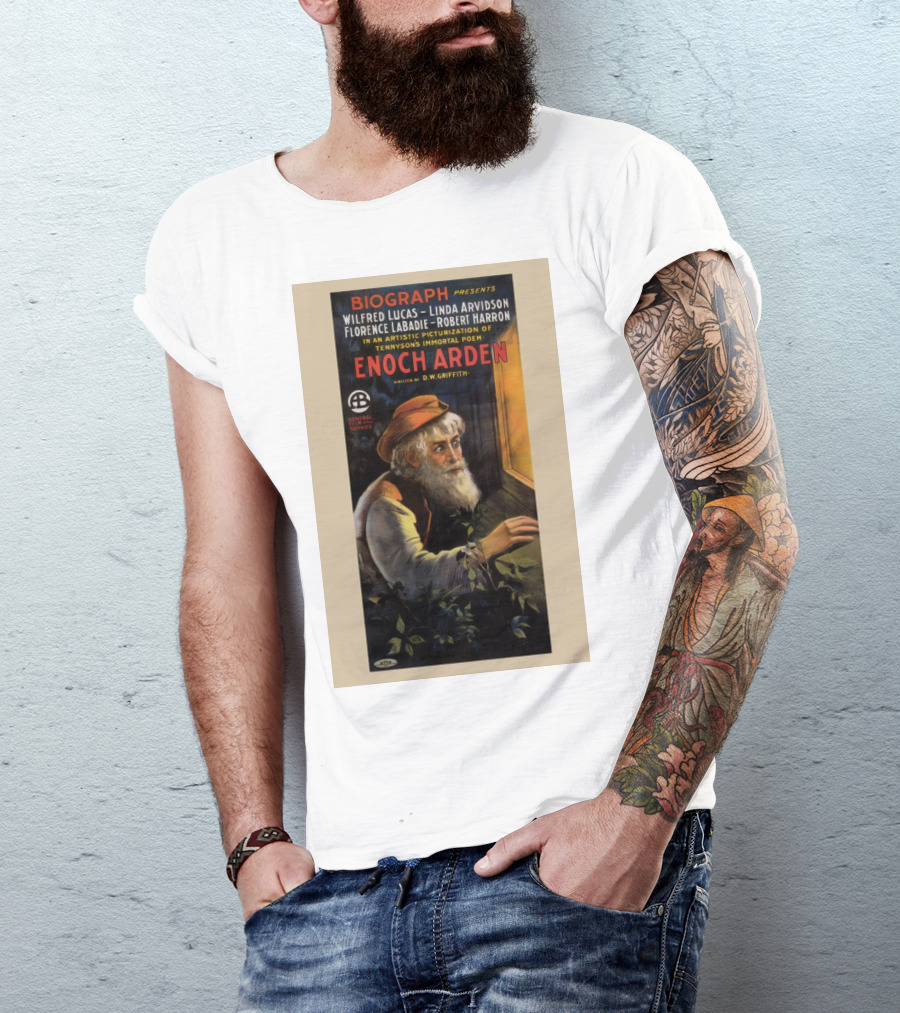 BIOGRAPH Presents Enoch Arden Wilfred Lucas Linda Arvidson Florence Labadie Robert Harron D.W. Griffith Tennyson's Immortal Poem T-Shirt