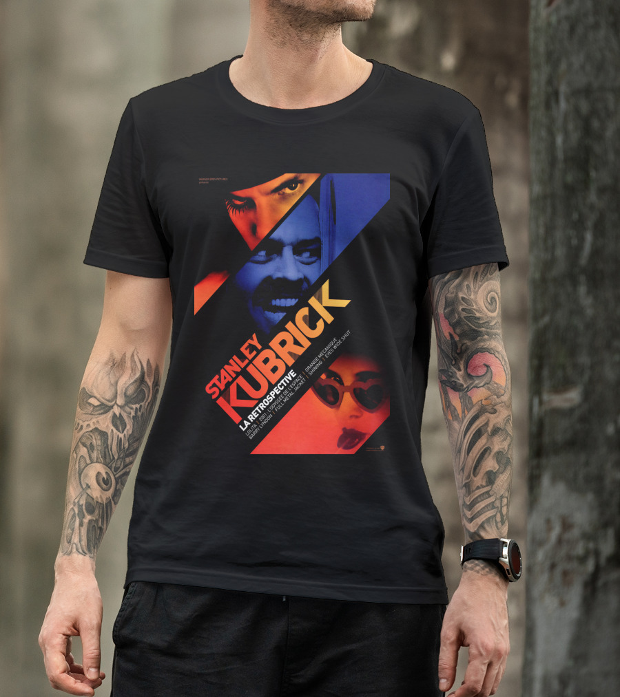 Stanley Kubrick LA Retrospective Warner Bros Entertainment 2001 L'odyssée DE L'espace Barry Lyndon Shining Full Metal Jacket Lolita Eyes Wide Shut T-Shirt