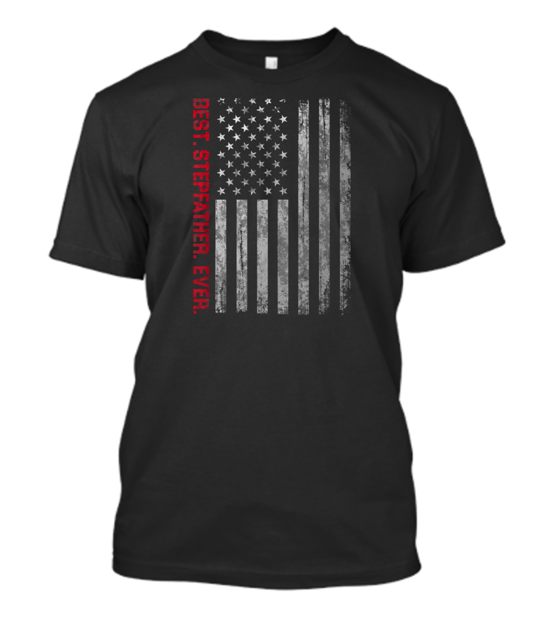 Best Stepfather Ever American Flag T-Shirt