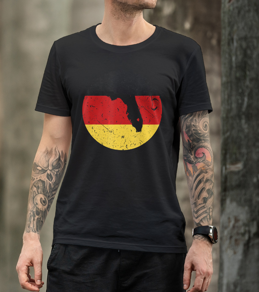 Proud Floridian German Flag Map Of Florida T-Shirt