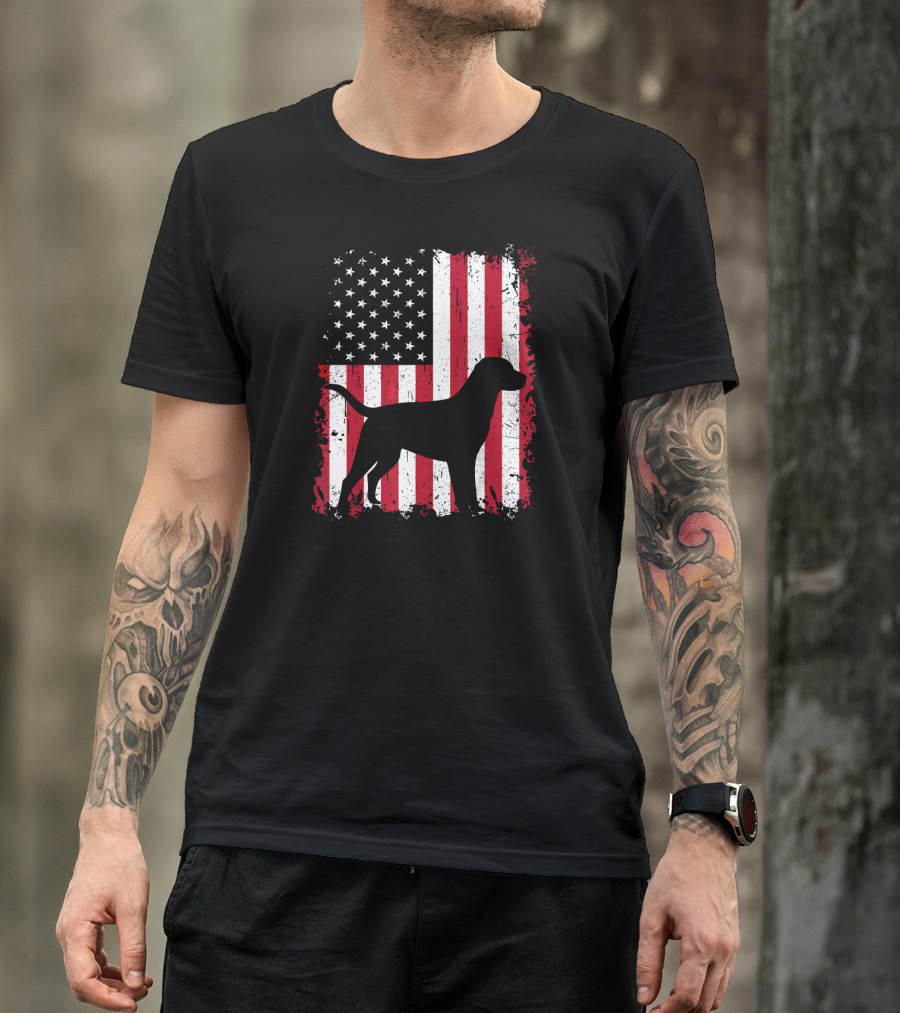 Labrador 4th Of July Patriotic American U Flag T-Shirt