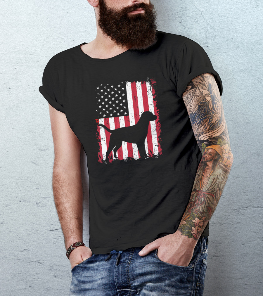 Labrador 4th Of July Patriotic American U Flag T-Shirt