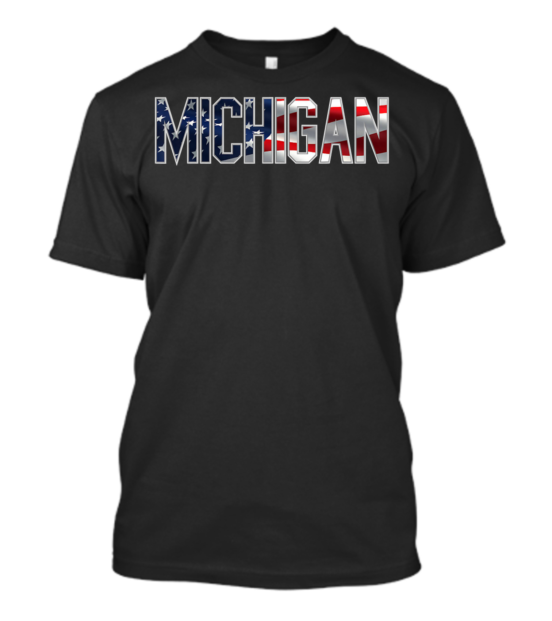 Michigan American Flag Stars And Stripes 4th Of July T-Shirt
