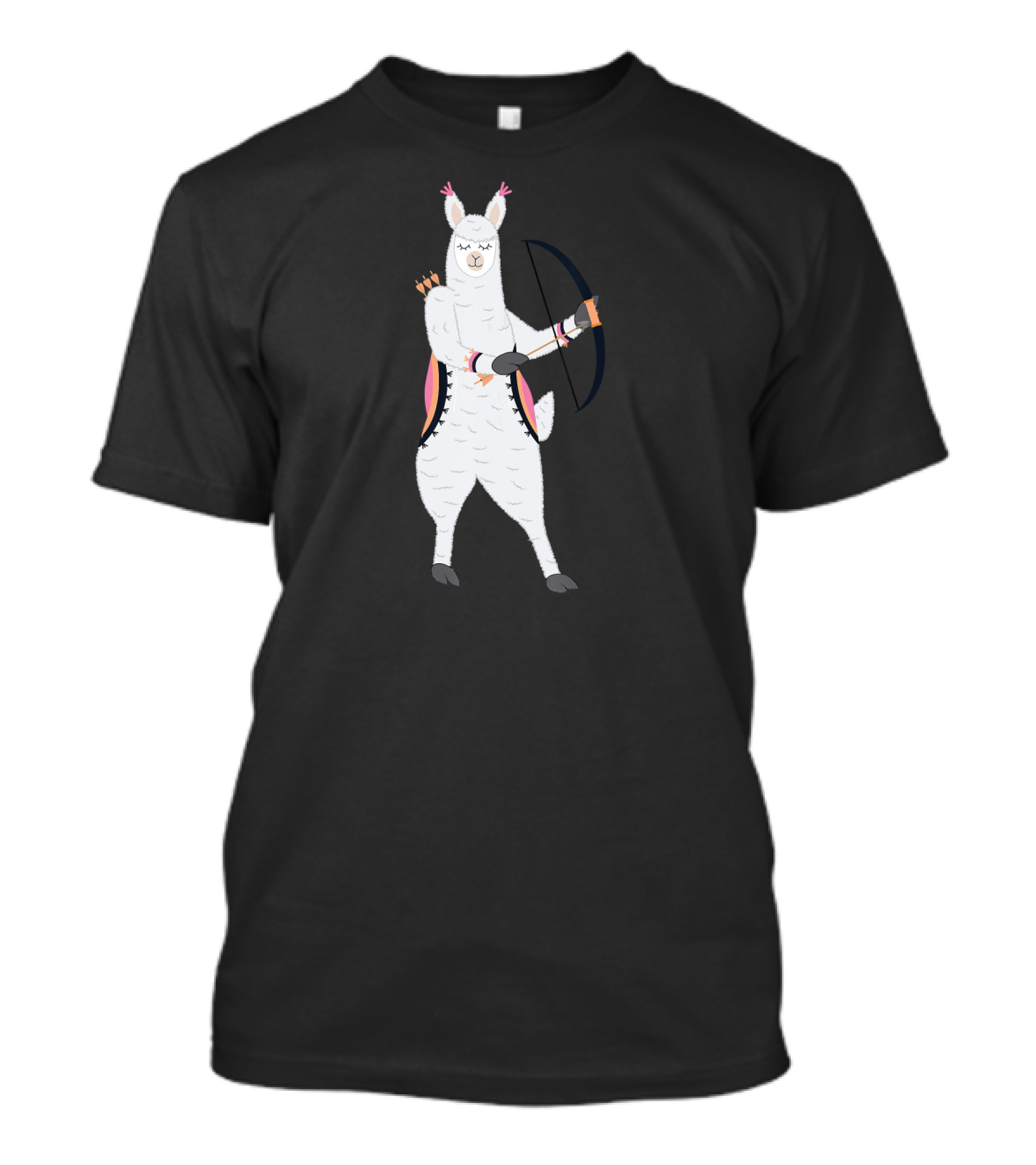 Alpaca Archery Sports Archer With Bow And Arrows T-Shirt