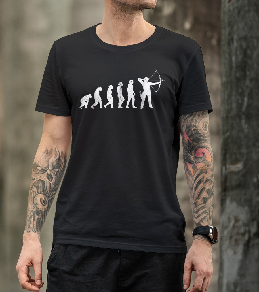 Evolution Of Archery Bow Hunt Funny T-Shirt