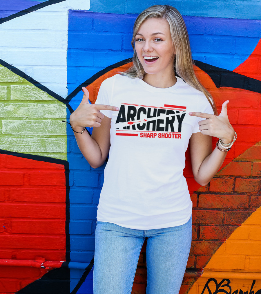 Archery Sharp Shooter Arrow Aiming Hunter T-Shirt