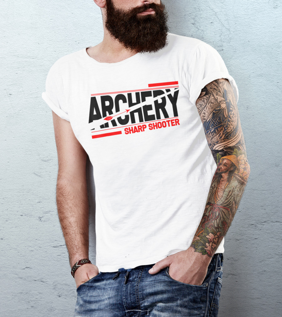 Archery Sharp Shooter Arrow Aiming Hunter T-Shirt