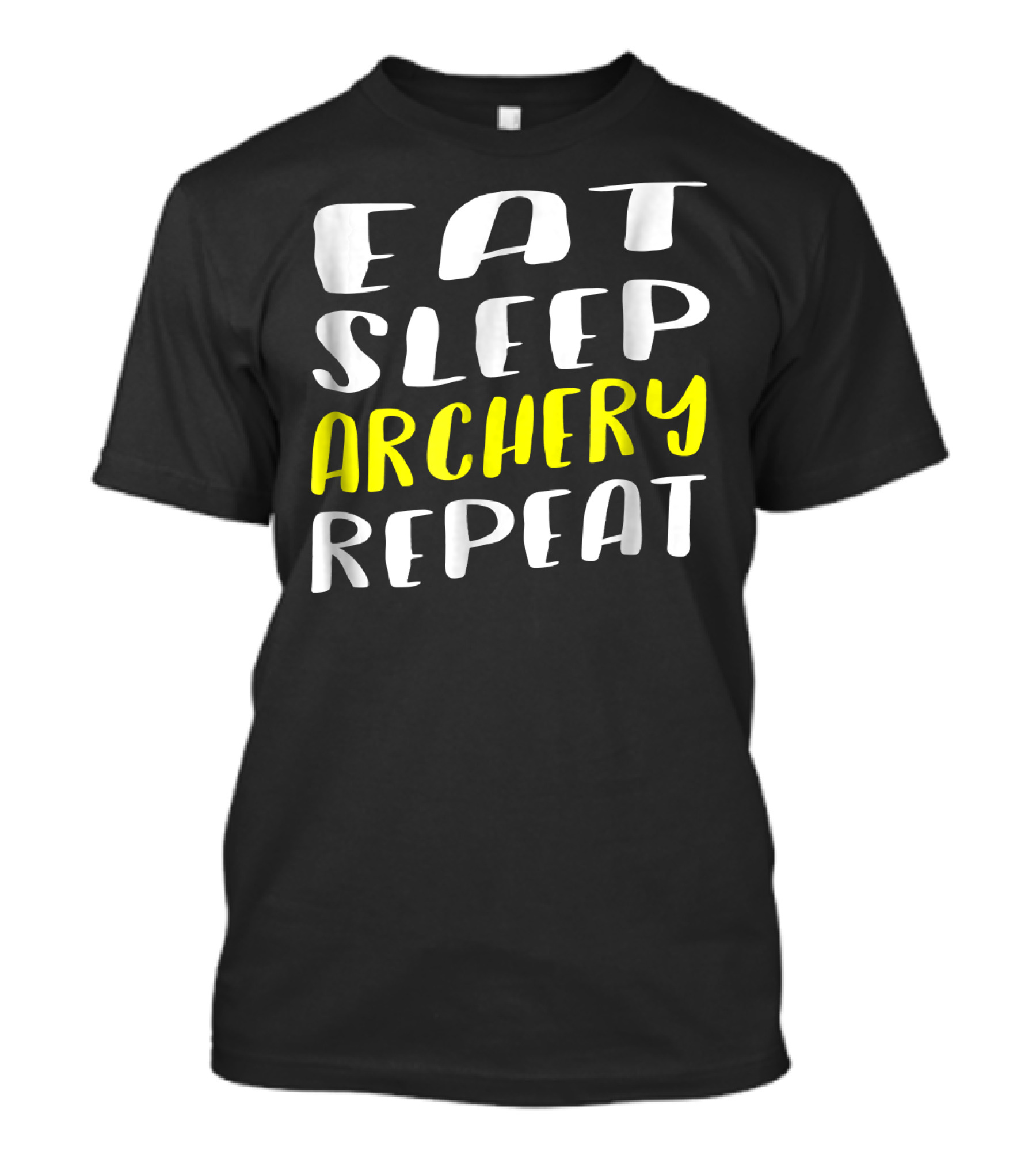 Eat Sleep Archery Repeat Funny Sport Shirt Text T-Shirt
