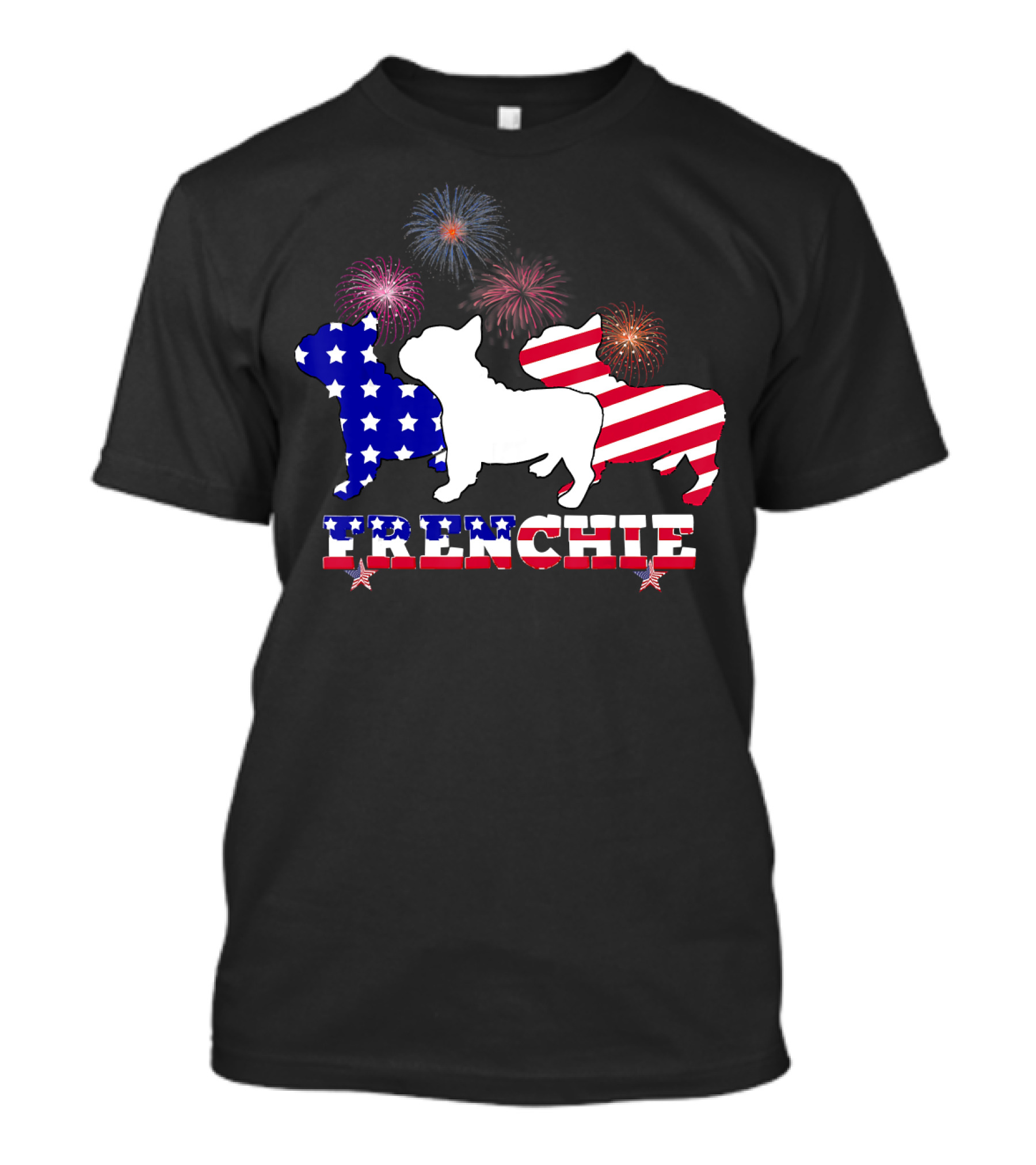 French Bulldog Frenchie 4th Of July Fireworks T-Shirt