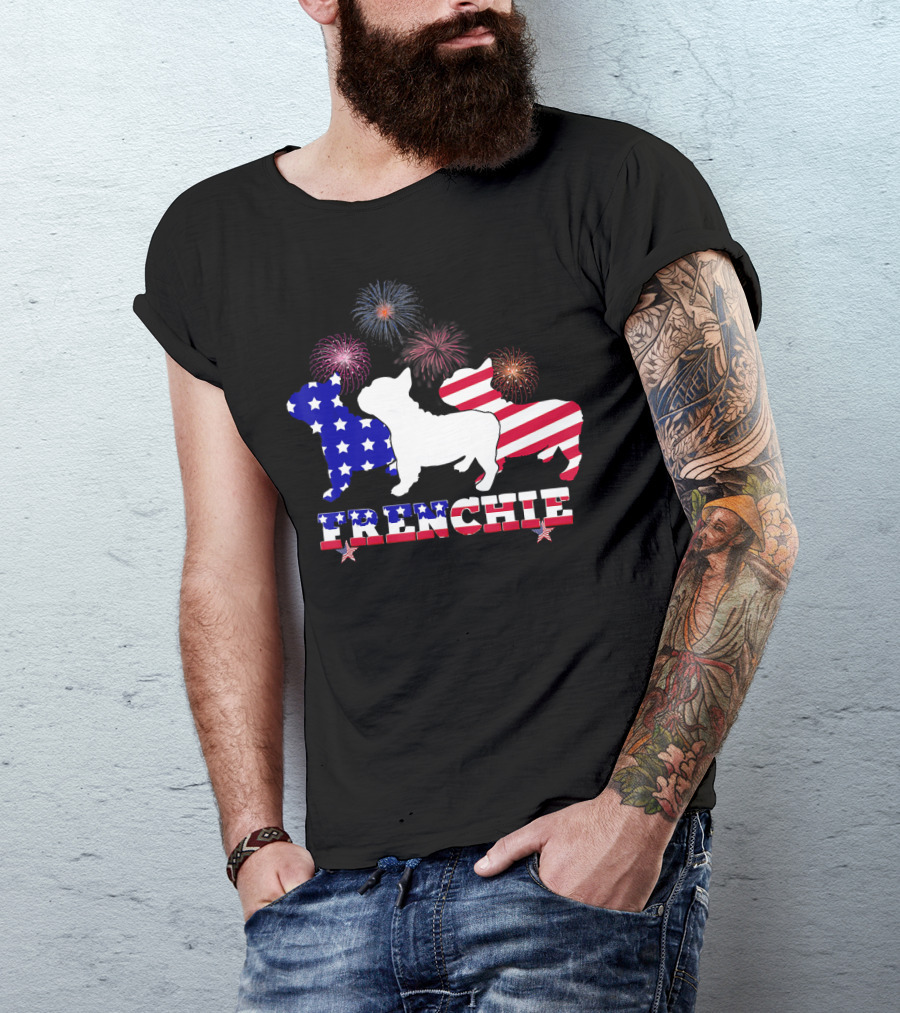 French Bulldog Frenchie 4th Of July Fireworks T-Shirt