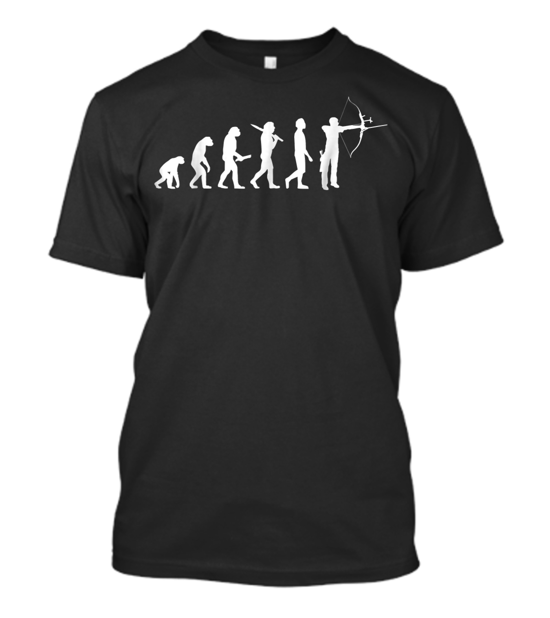 Funny Evolution Of Archery Silhouette Progression T-Shirt
